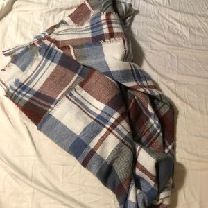 Zara plaid blanket scarf